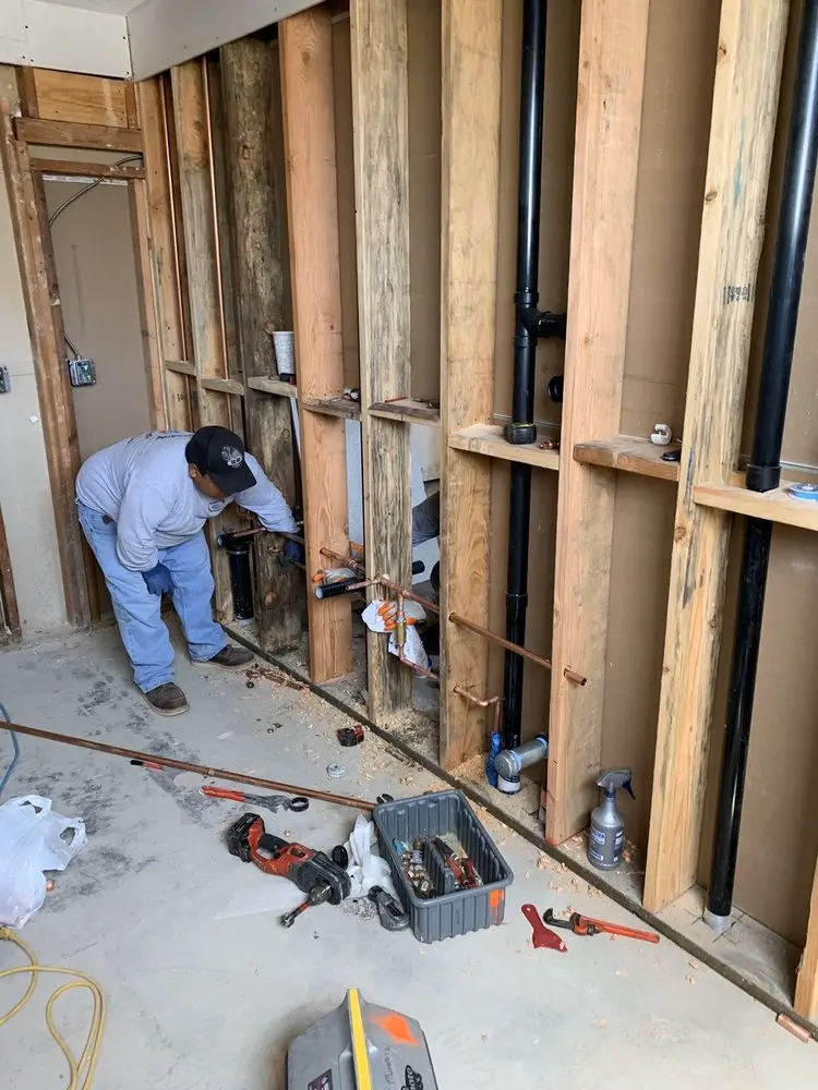Commercial rough-in plumbing for Gas Line Repair in Reading